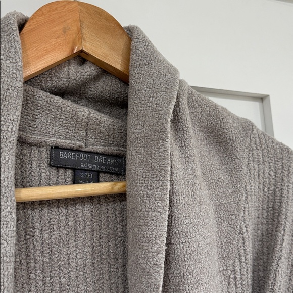 Barefoot Dreams Gray Ribbed Robe - Picture 2 of 4